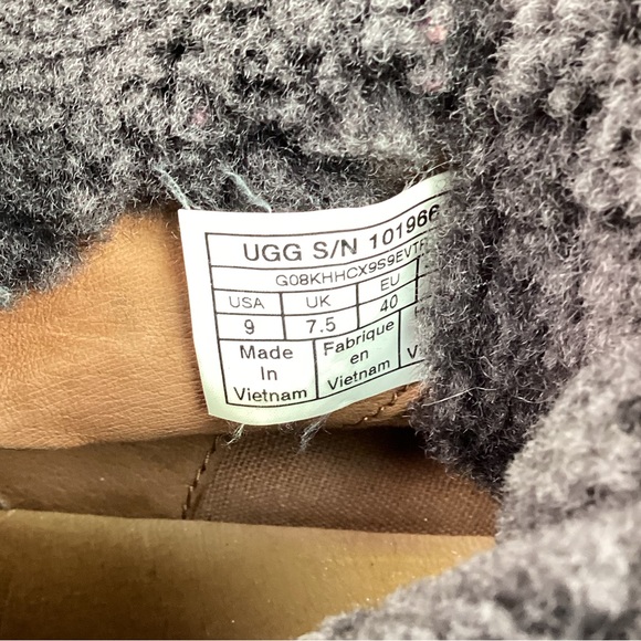 UGG Starlyn Leather Sheepskin High Top Sneakers Dark Brown - Picture 13 of 14